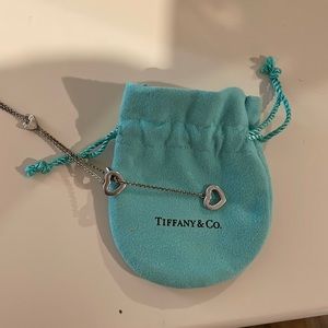 Tiffany & Co silver heart chain necklace
